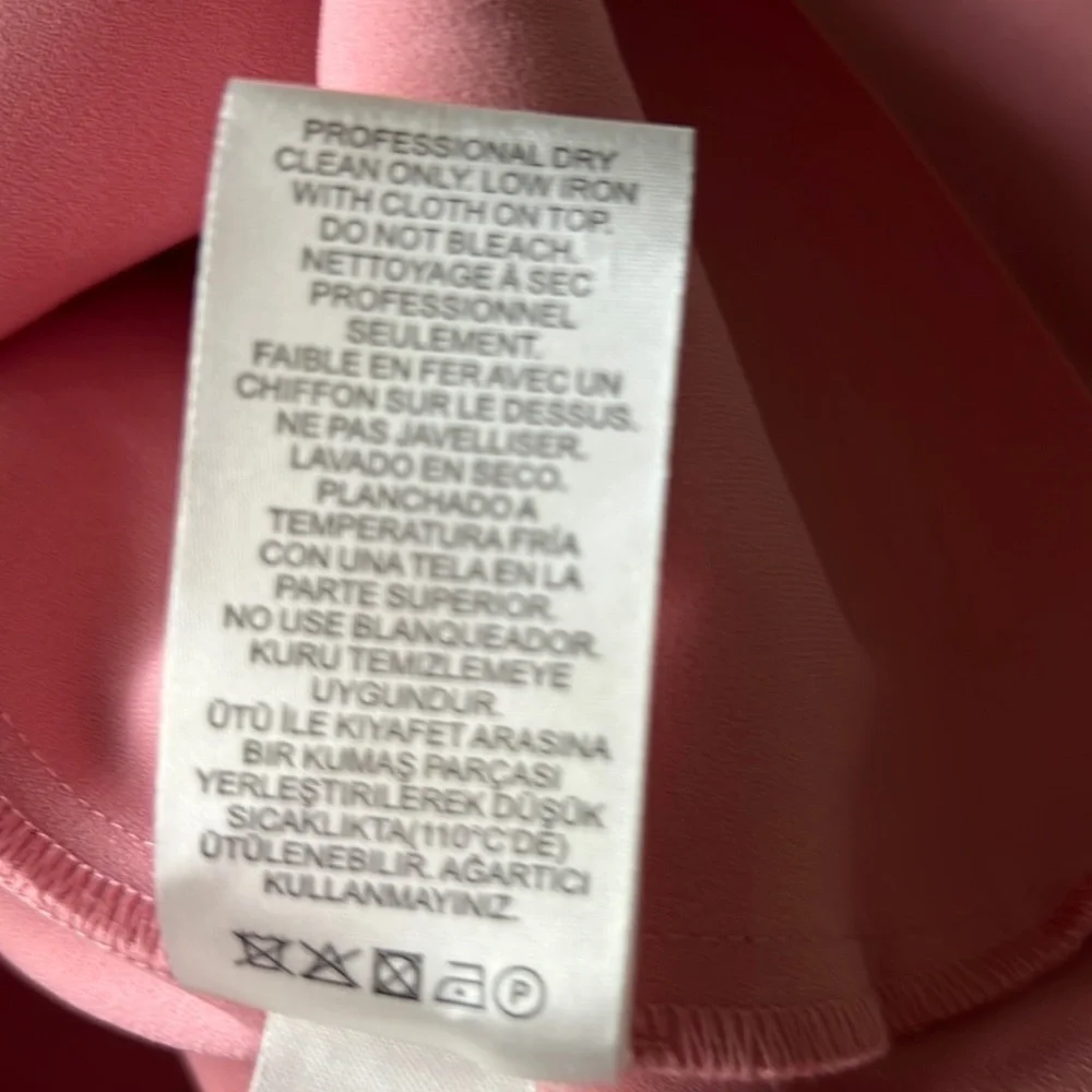 NWT Archival Tibi Fall 2018 Bonded Satin Funnel Neck Crop Top Dusty Pink Rose 4